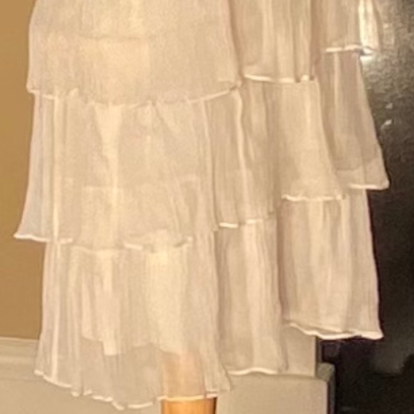 MARCIANO SILK TIERED MINI DRESS - Picture 7 of 11